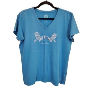 Life Is Good Large 100% Cotton Crusher Tee Lounge Chair